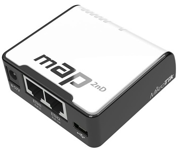 MikroTik mAP (RBmAP2nD) 2.4GHz Wi-Fi точка доступа с 2-портами Ethernet для домашнего использования 99-00002992 фото