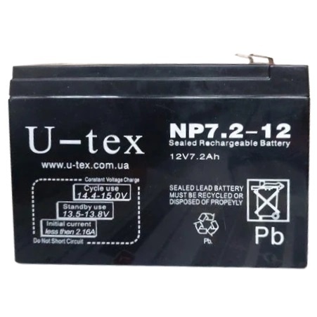 U-tex 12В / 7,2 Ah Акумулятор 99-00012101 фото