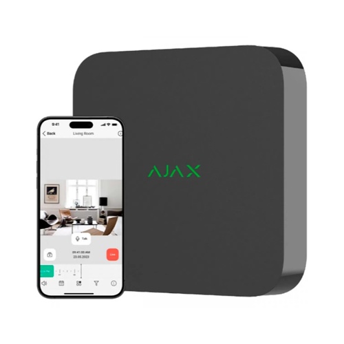 Ajax NVR на 16 каналів - Мережевий відеореєстратор чорного кольору 99-00014687 фото