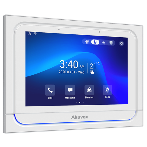 X933W White - 7" SIP домофон на Android з Wi-Fi та Bluetooth, Білий 00-00000662 фото