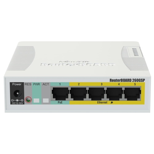 MikroTik RB260GSP (CSS106-1G-4P-1S) 5-портовий гігабітний керований PoE комутатор 99-00014399 фото