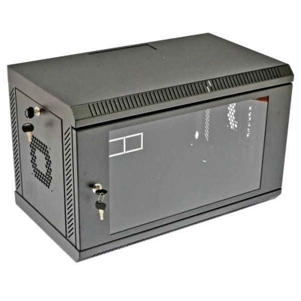 6U, 600х350х373 мм Шафа акрилове скло, чорна 99-00009978 фото