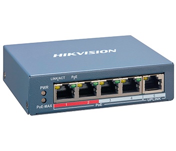 DS-3E1105P-EI 4-портовый управляемый POE коммутатор Hikvision 99-00004407 фото