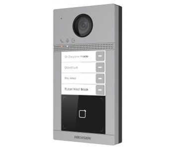 DS-KV8413-WME1/Flush 2 Мп IP виклична панель на 4 абонента c ІК підсвічуванням і Wi-Fi 99-00002678 фото