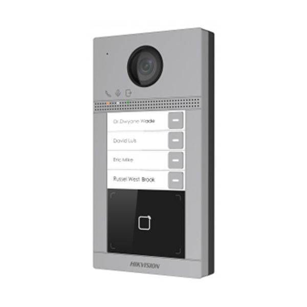 DS-KV8413-WME1/Flush 2 Мп IP виклична панель на 4 абонента c ІК підсвічуванням і Wi-Fi 99-00002678 фото