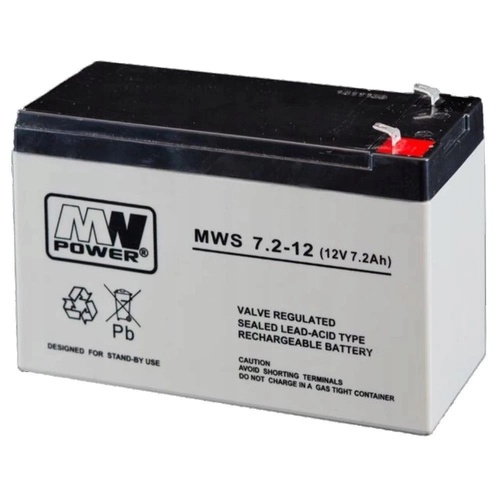 MW Power MWS 7.2-12 (12V 7.2Ah) AGM Акумуляторна батарея 99-00012100 фото