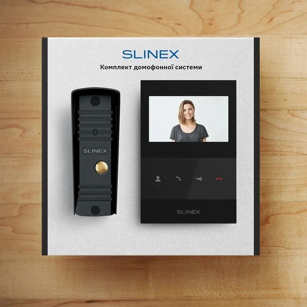 Slinex ML-16HD(Black)+SQ-04M(Black) Комплект&nbsp;відеодомофону 99-00014496 фото