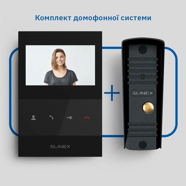 Slinex ML-16HD(Black)+SQ-04M(Black) Комплект&nbsp;відеодомофону 99-00014496 фото