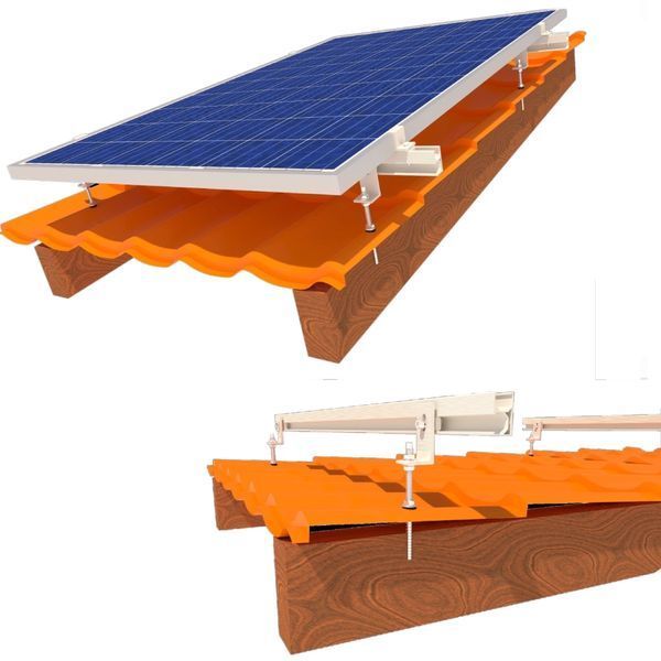 InstallKit IK-XL-M-8 Комплект кріплення 8 сонячних панелей до 1145мм металочерепиця профнастил шифер 99-00014120 фото