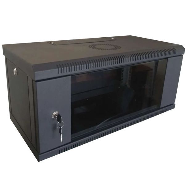 Hypernet WMNC-350-4U-FLAT-BLACK Шафа коммутаційна настінна розбірна чорна 99-00011907 фото