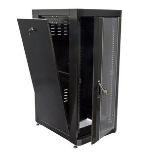 19" 28U, 610х865 мм Шафа посилена, перфоровані двері (66%), чорна 99-00008604 фото