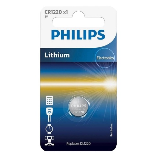 Philips CR1220 Батарейка літієва блістер, 1 шт 99-00013472 фото