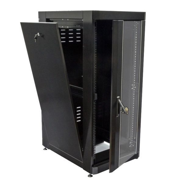 19" 28U, 610х865 мм Шафа посилена, перфоровані двері (66%), чорна 99-00008604 фото