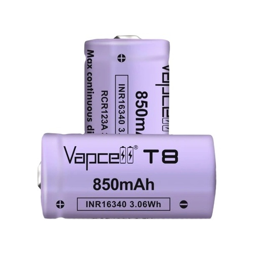 Vapcell T8 INR16340 (CR123A) 850 mah 3A, Li-ion Акумулятор 99-00009201 фото
