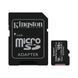 Kingston 128 Гб microSDXC U1 V10 A1 (SDCS2/128GBSP) Карта памяти 99-00010961 фото 1