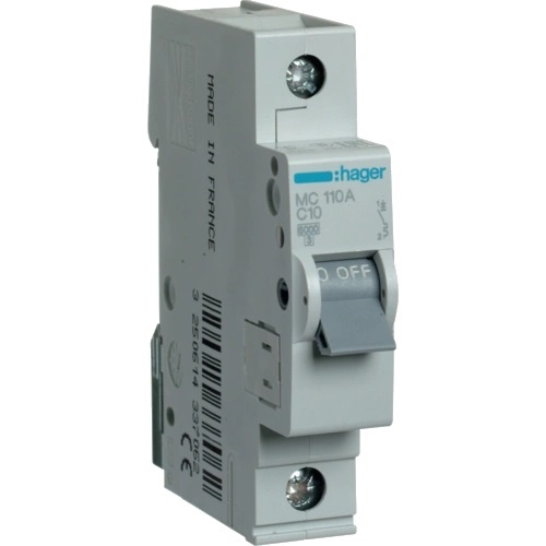 Hager In=10 А "C" 6kA MC110A Автоматический выключатель 99-00010962 фото