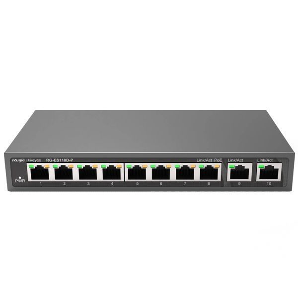 Ruijie Reyee RG-ES110D-P 8-портовий настільний некерований PoE комутатор 99-00014724 фото