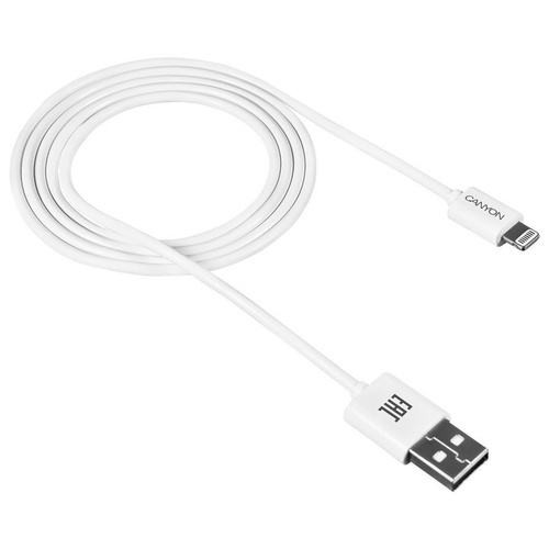 Canyon CFI1W white (Lightning - USB-A) 1м Кабель 99-00012597 фото