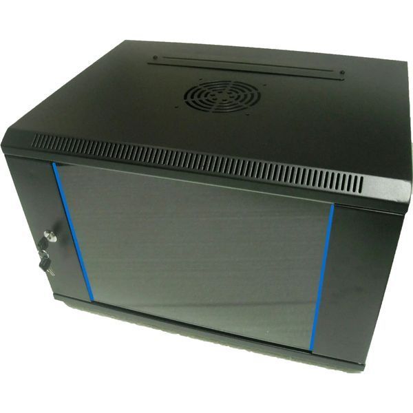 Hypernet WMNC66-12U-FLAT-AC-BLACK Шкаф коммутационный настенный 12U 600x600 разборный черный 99-00010341 фото