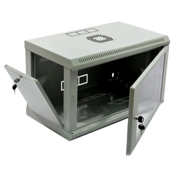 19" 6U Шкаф, 600x350x373мм (Ш*Г*В), эконом,акриловое стекло, серая 99-00009654 фото