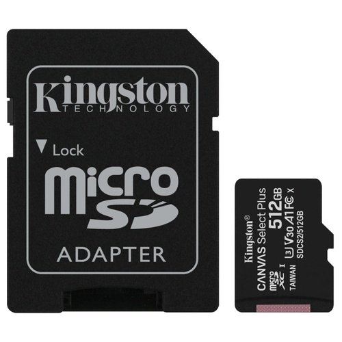 Kingston 512GB micSDXC Canvas Select Plus 100R A1 C10 Card + ADP Модуль флеш-пам'яті 99-00013239 фото