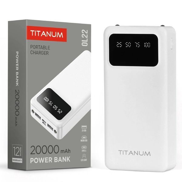 TITANUM OL22 White 20000mAh Повербанк 99-00016936 фото