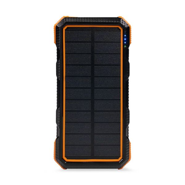 Повербанк з сонячною панеллю 20000mAh Power Bank Kraft KPB-U1830WFCS Orange бездротова зарядка LED-ліхтар 43-00066 фото