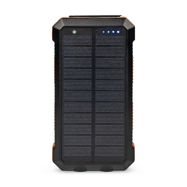 Повербанк з сонячною панеллю 20000mAh Power Bank Kraft KPB-U2230WFCSL Orange бездротова зарядка LED-ліхтар 43-00064 фото