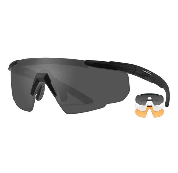 Wiley X SABER ADVANCED Серые/Прозрачные/Оранжевые линзы Защитные баллистические очки 99-00010711 фото