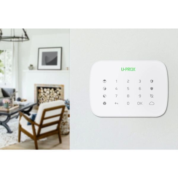 U-Prox Keypad G4 White Беспроводная сенсорная клавиатура для четырех групп 99-00013566 фото