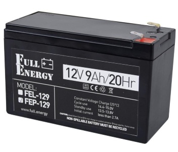 Full Energy FEP-129 Акумулятор 12В 9 Аг для БДЖ 99-00006346 фото