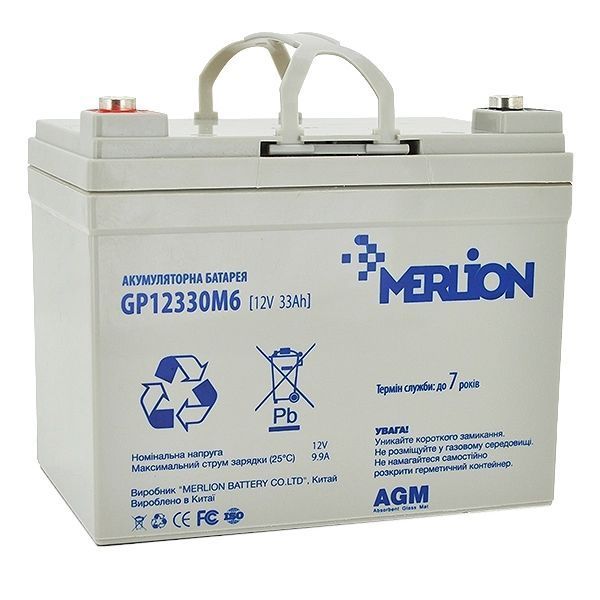MERLION AGM GP12330M6 12 V 33 Ah Аккумуляторная батарея 99-00011648 фото