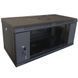 Hypernet WMNC-35-6U-FLAT-BLACK Шкаф коммутационный настенный 6U 600x350 разборный черный 99-00013974 фото 2
