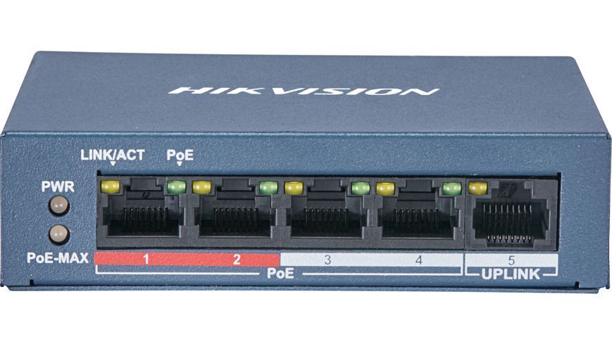 DS-3E0105P-E/M(B) 4-портовий POE комутатор Hikvision 99-00002484 фото