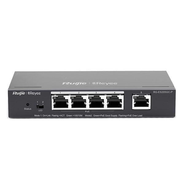 Ruijie RG-ES205GC-P 5-портовый гигабитный интеллектуальный POE коммутатор 99-00008401 фото