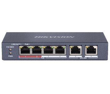 DS-3E0106P-E/M 4-канальний Ethernet некерований POE 99-00004844 фото