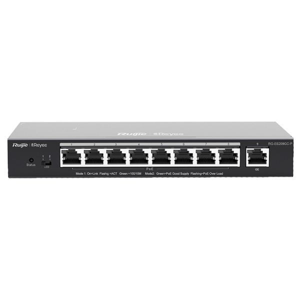 Ruijie RG-ES209GC-P 9-портовый гигабитный интеллектуальный POE коммутатор 99-00008402 фото