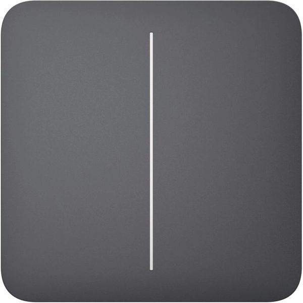 Ajax&nbsp;SoloButton&nbsp;(2-gang)&nbsp;[55]&nbsp;graphite&nbsp;кнопка Кнопка двоклавішного вимикача 99-00013093 фото