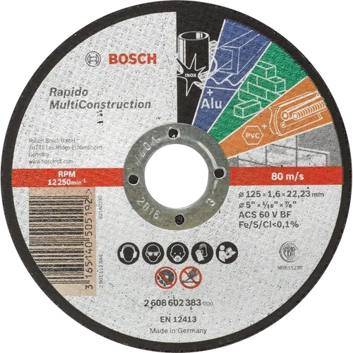 Bosch Multi Construction Rapido 125x1.6x22.2 Відрізний круг для металу 99-00014633 фото