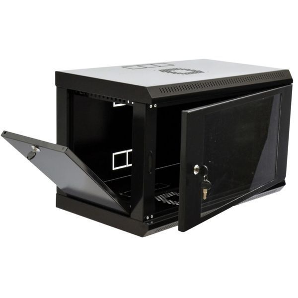 6U Шафа 19", 600x350x373мм (Ш*Г*В), економ, акрилове скло, чорна 99-00007438 фото