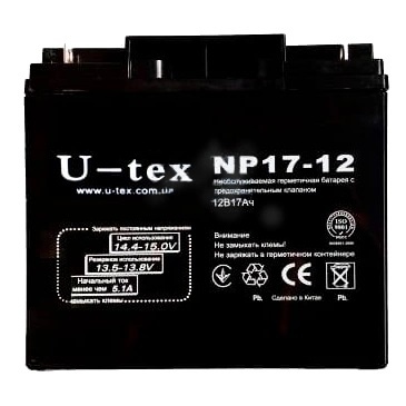 U-tex 12В / 17 A Акумулятор 99-00011668 фото