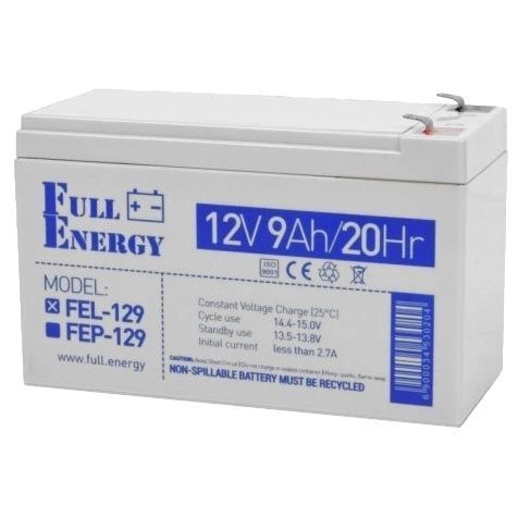 Full Energy FEL-129 Аккумулятор гелевой 12В 9А&bull;ч 99-00009130 фото