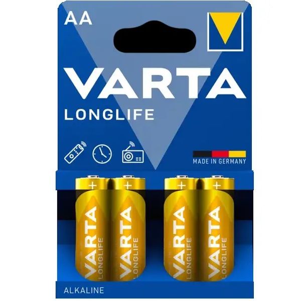 VARTA LONGLIFE AA BLI 4 ALKALINE Батарейка 99-00009615 фото